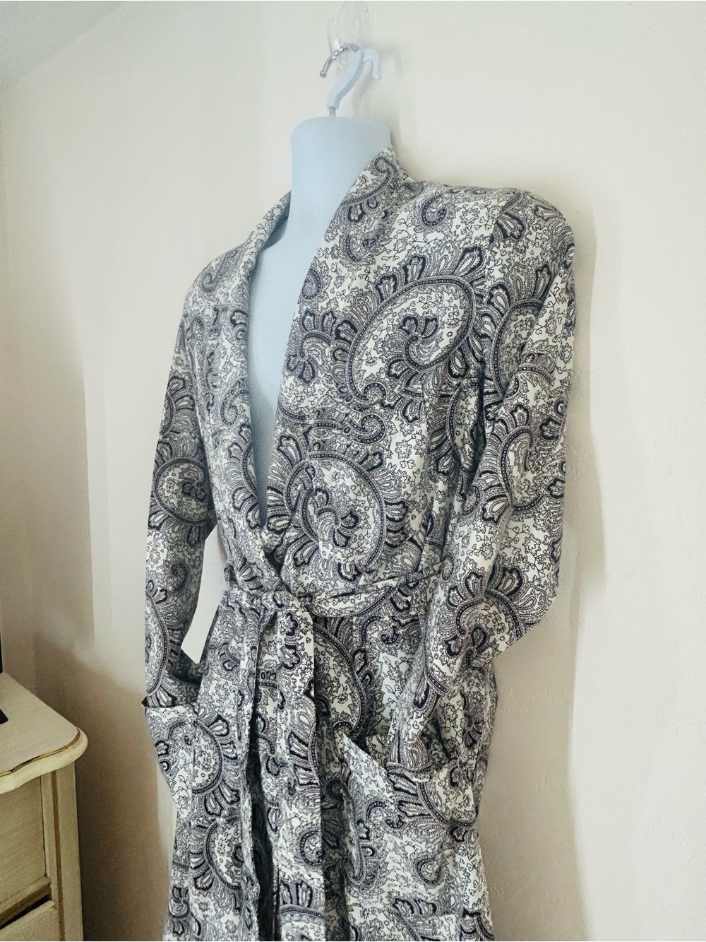 Idle Hour Vintage 60s Men’s Paisley Robe Smoking Jacket Size M Classic - Picture 6 of 10